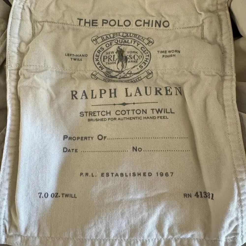 Polo Ralph Lauren The Polo Chino Stretch Twill Straight Fit Men’s Pant 36/34